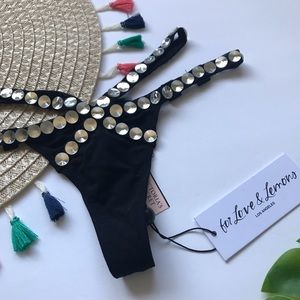 For Love And Lemons Jackpot Thong Panty XXS Black